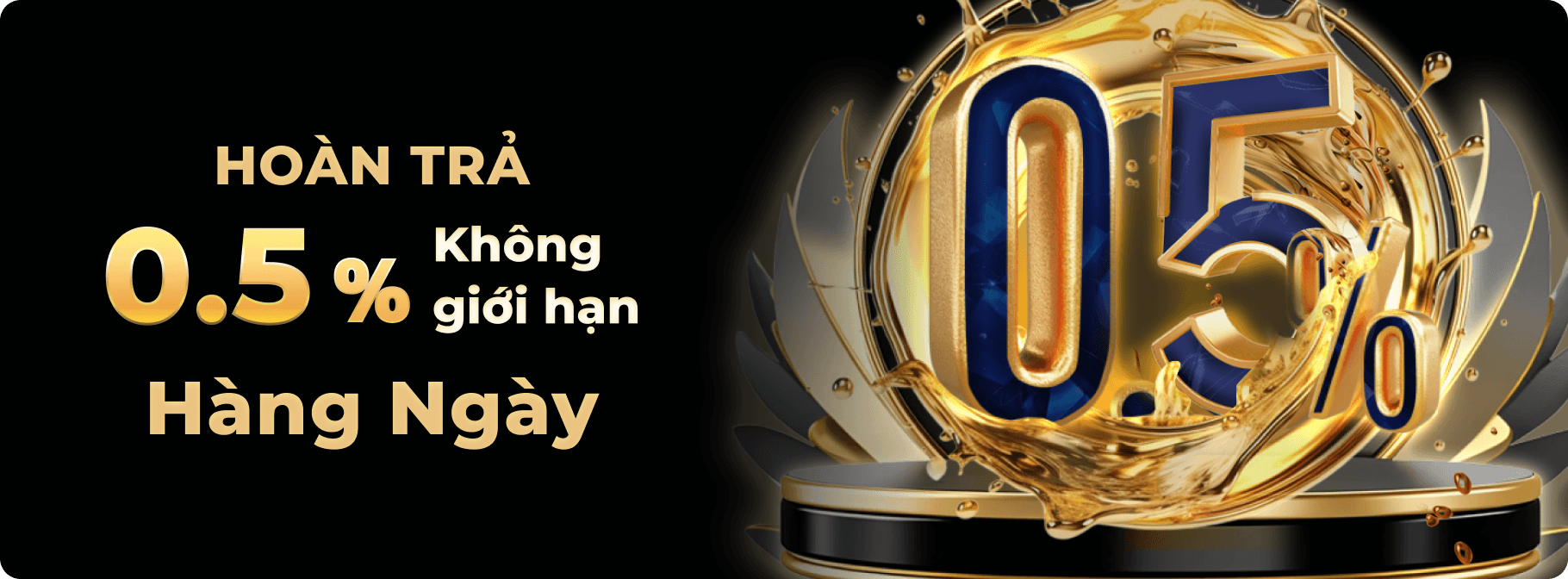 Hoàn trả không giới hạn 0.5%
